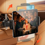 Stretchable Arm Car Headrest Tablet Mount – Rear Seat Back Phone & Tablet Holder for iPad & Samsung 