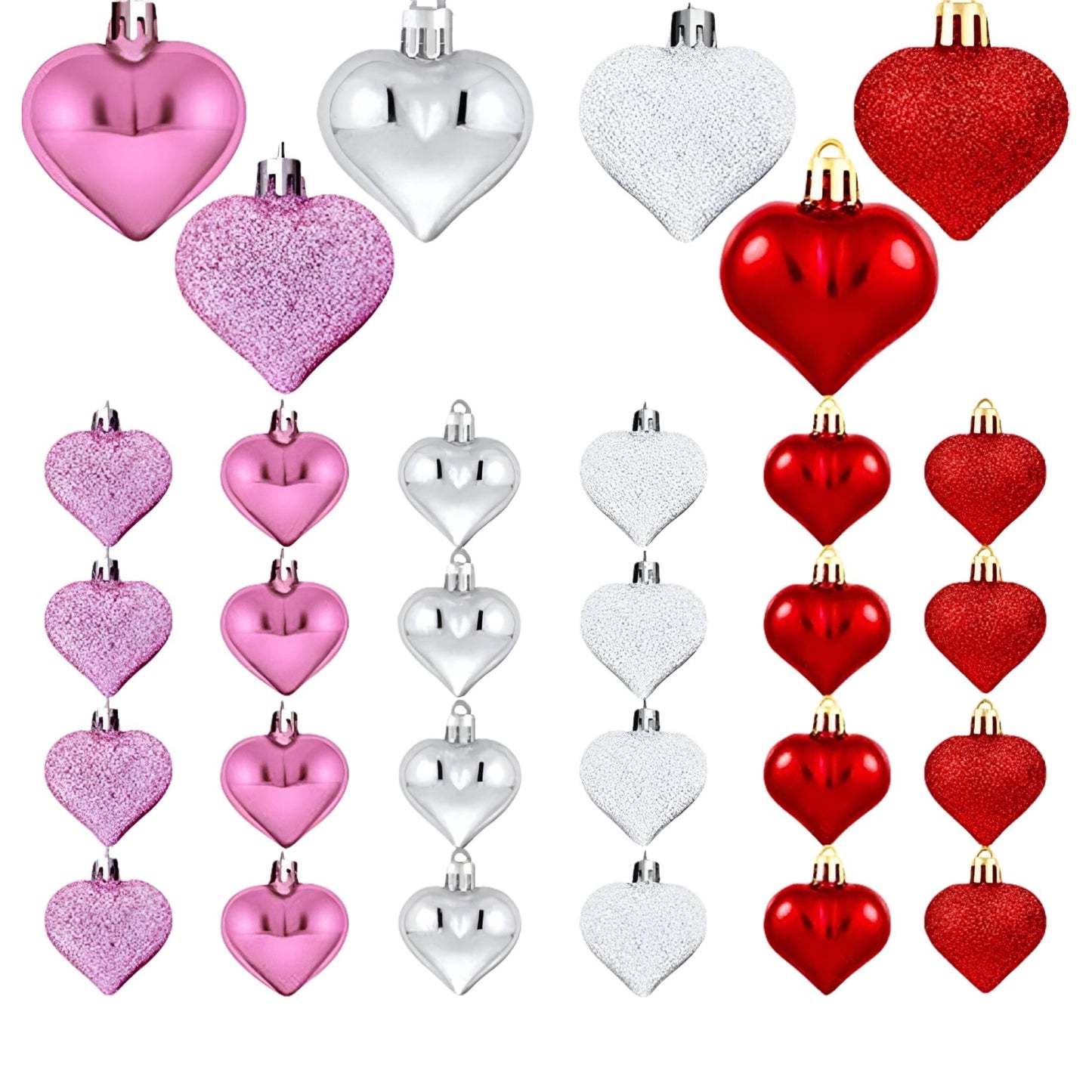 Valentine's Day Heart-Shaped Ornaments