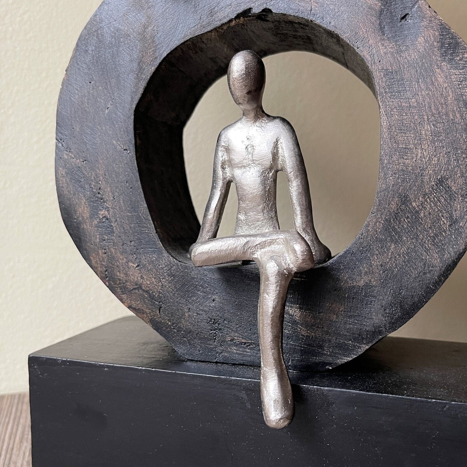 Handcrafted Three Men Sitting Sculpture