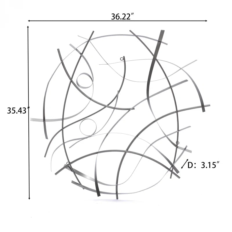 Modern Abstract Metal Wall Decor 