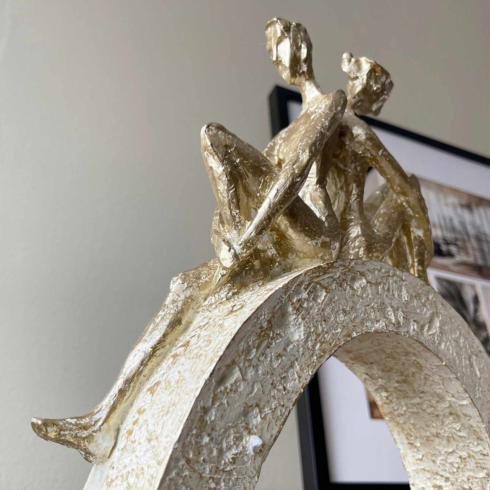 Couple on Arch Romantic Handmade Decorative Sculpture Statue Home Art Décor Gift