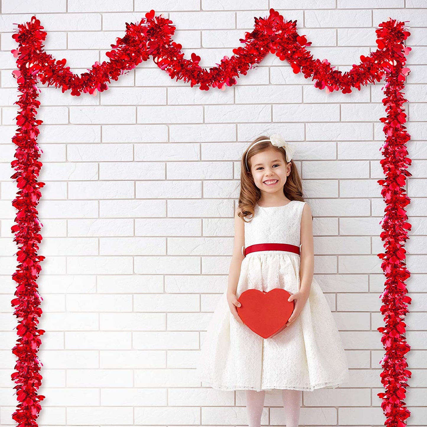 Heart Tinsel Garland