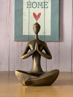 Handmade Yoga Pose Lady Figurine Candleholder