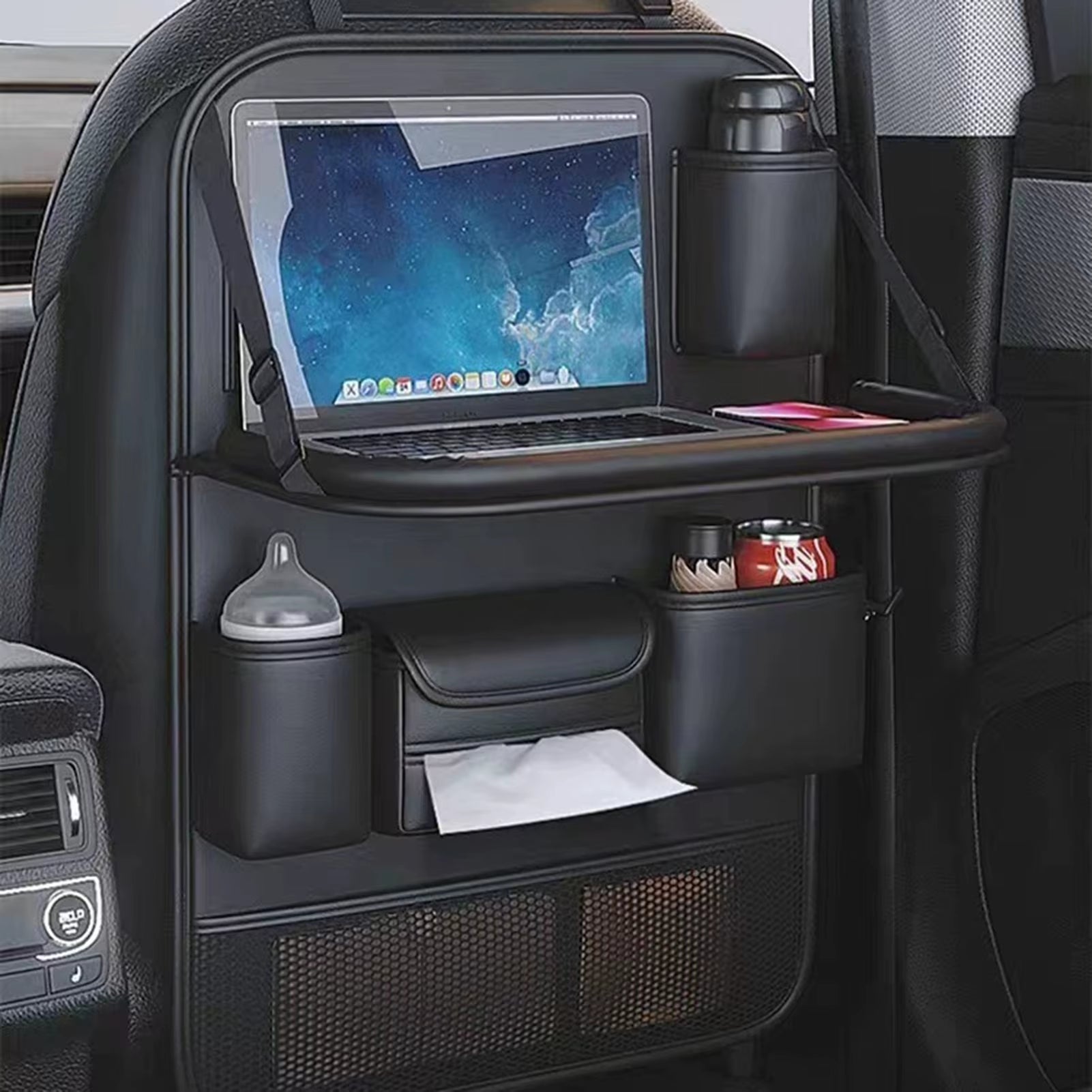 Leather Car Seat Back Organizer 