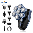 6-in-1  7D Head Shaver Set – Waterproof Electric Razor & Complete Men’s Grooming Kit