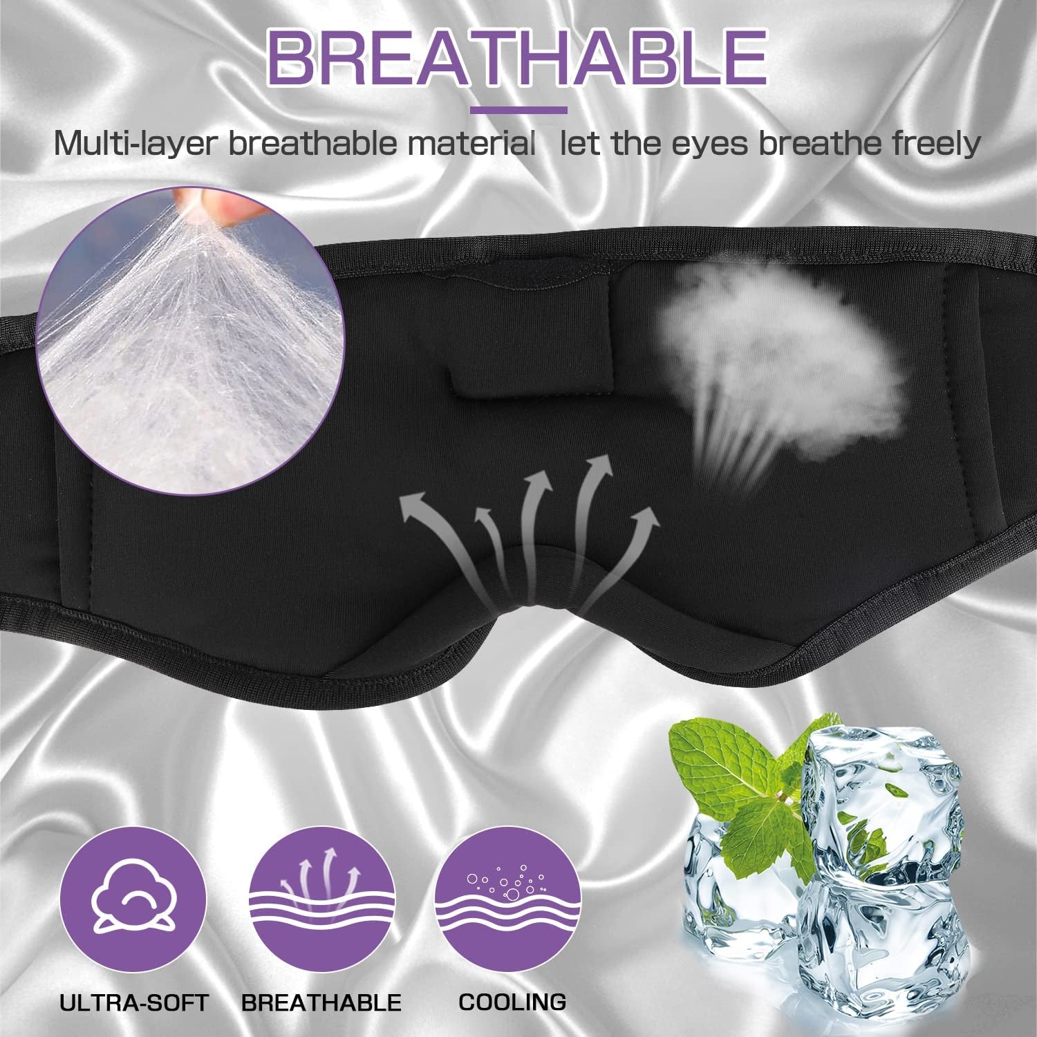 Sleep Mask w/ Bluetooth Headphones