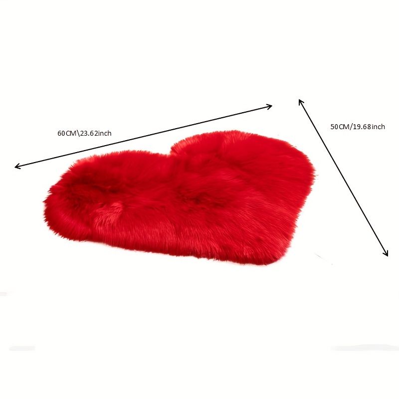 Fluffy Shaggy Heart-Shaped Area Rug