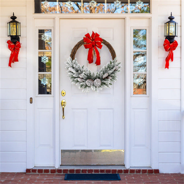 Snow Flocked Christmas Wreath