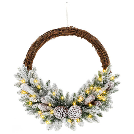 Snow Flocked Christmas Wreath