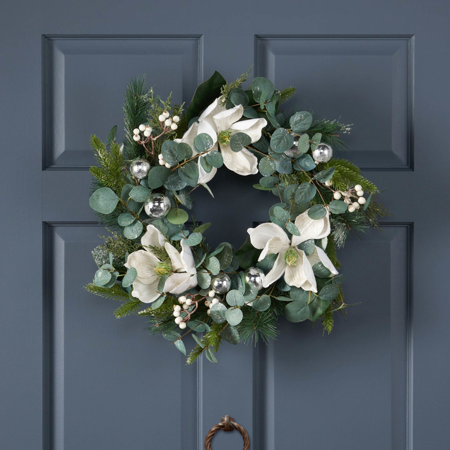 Magnolia And Leaves Wreath