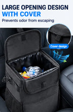 Waterproof Car Trash Can & Storage Bag - Portable Removable Vehicle Garbage Bin with Hanging Strap & Storage Pockets – Car Accessories & Road Trip Gift for Drivers