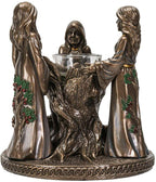 Triple Goddess Candle Holder Figurine