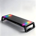Adjustable RGB Monitor Stand – Ergonomic Desk Riser with Built-In USB Hub & Storage Drawer