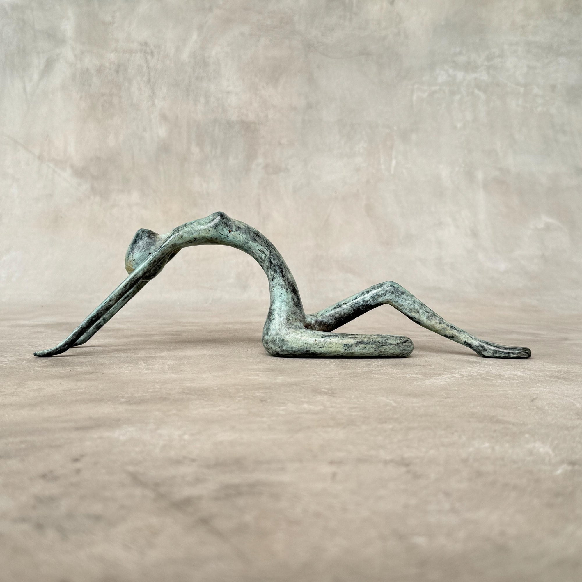 Stretching Lady Bronze Sculpture