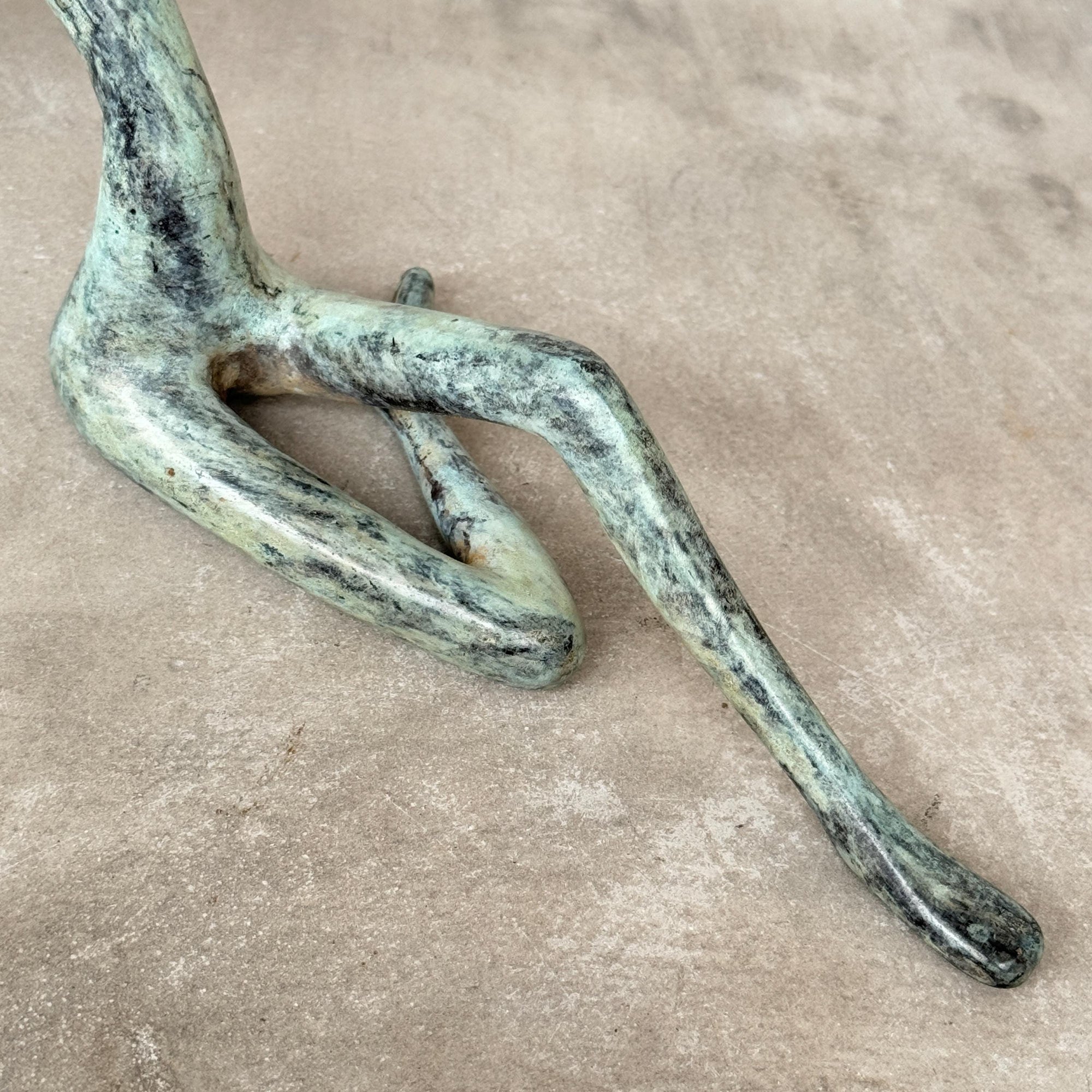 Stretching Lady Bronze Sculpture