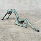 Stretching Lady Bronze Sculpture