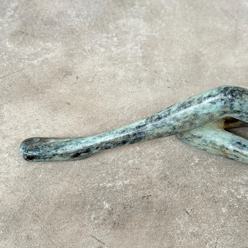 Stretching Lady Bronze Sculpture