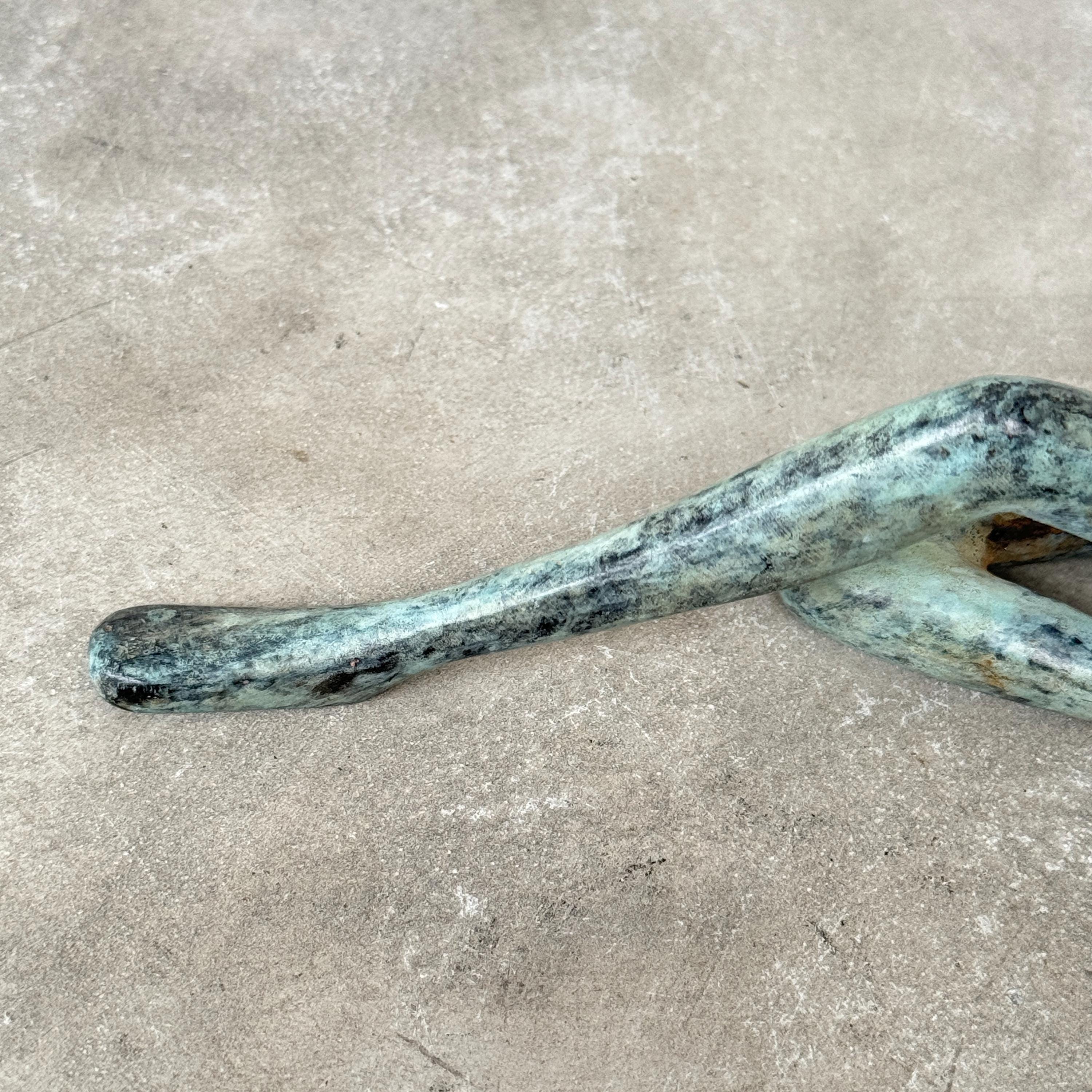 Stretching Lady Bronze Sculpture