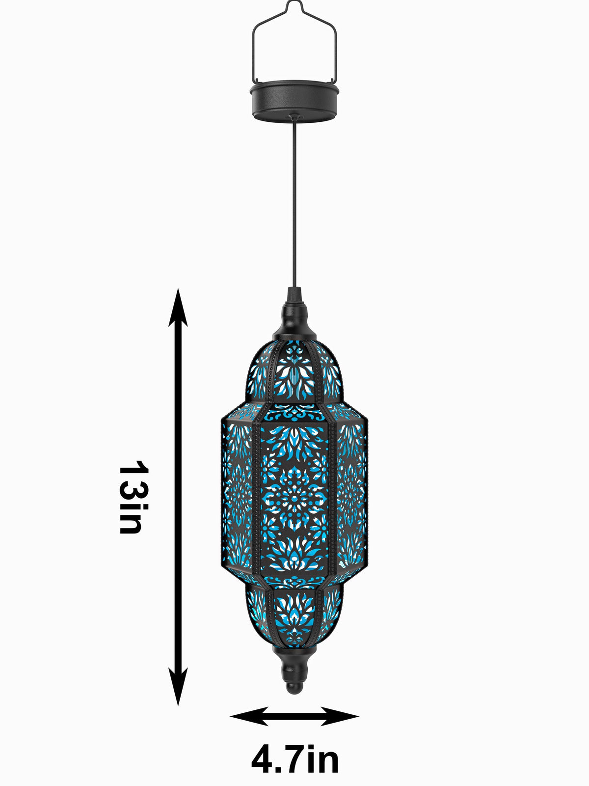 Moroccan Style Metal Solar Lantern