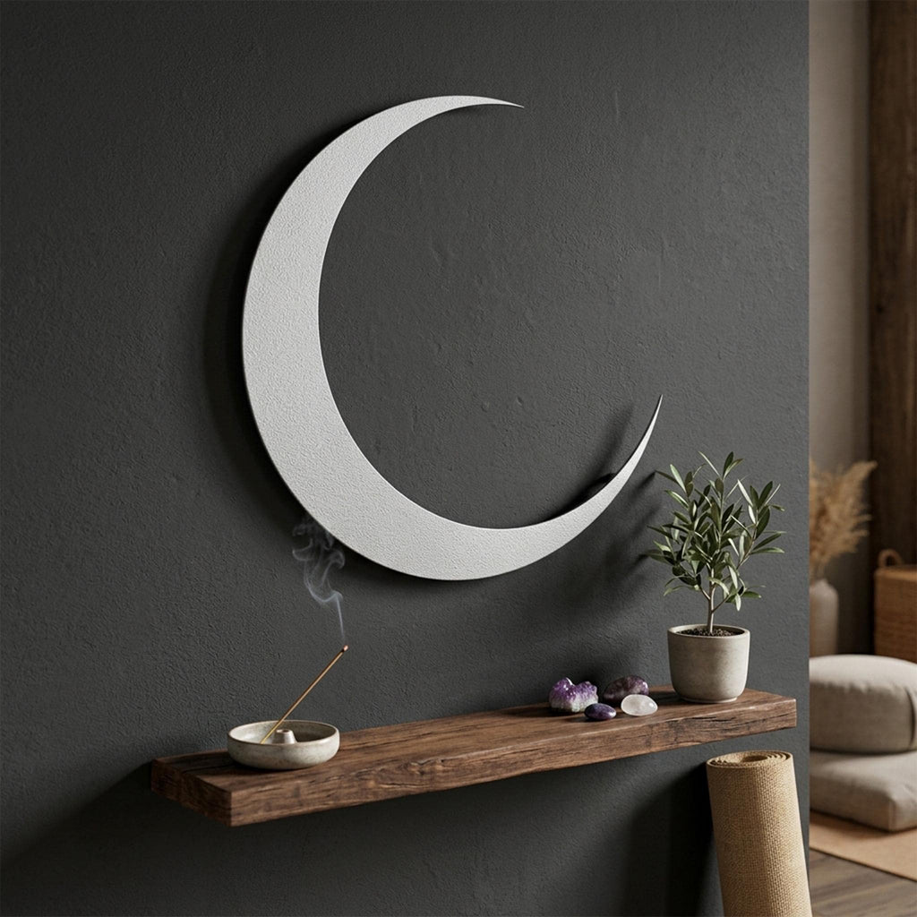 Crescent Moon Metal Wall Art