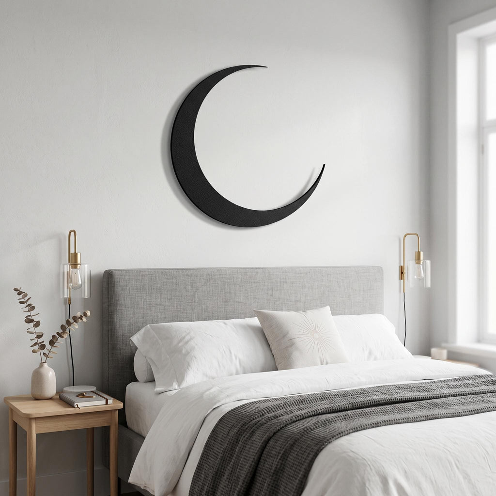 Crescent Moon Metal Wall Art