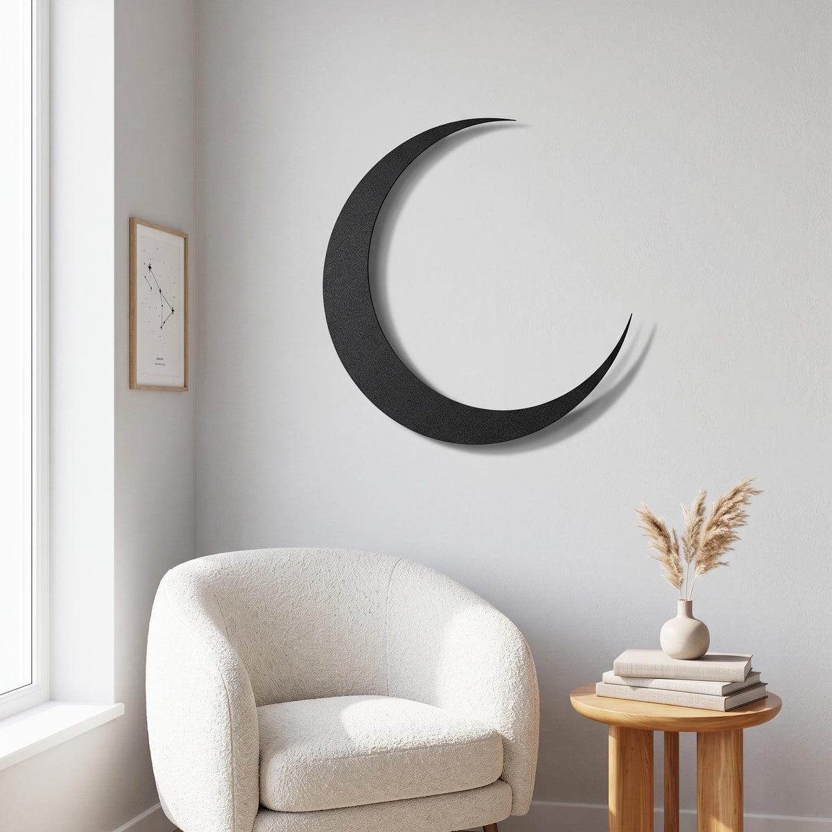 Crescent Moon Metal Wall Art