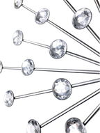 3-piece Silver Metal Jeweled Wall Art Set